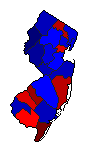 1965 New Jersey County Map of Republican Primary Election Results for Governor
