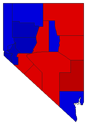 1966 Nevada County Map of General Election Results for Controller