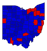 1966 Ohio County Map of Special Election Results for State Auditor