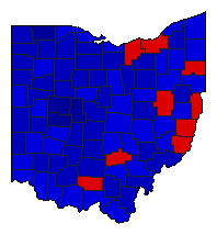 1966 Ohio County Map of General Election Results for Attorney General