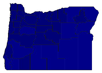 1966 Oregon County Map of Republican Primary Election Results for Governor