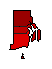 1966 Rhode Island County Map of General Election Results for Senator