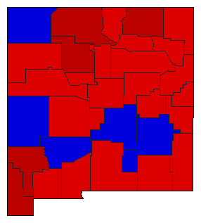 1968 New Mexico County Map of General Election Results for Attorney General