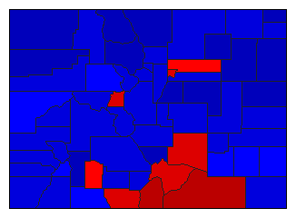 1968 Colorado County Map of General Election Results for President