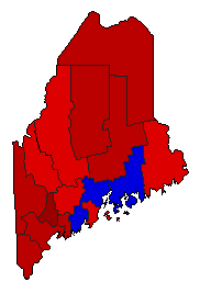 1970 Maine County Map of General Election Results for Senator