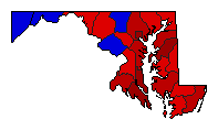 1970 Maryland County Map of General Election Results for Attorney General