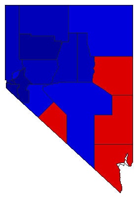 1970 Nevada County Map of General Election Results for Controller