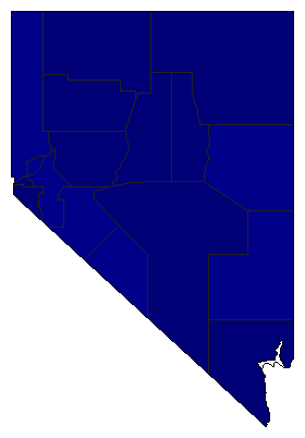 1970 Nevada County Map of Republican Primary Election Results for Senator