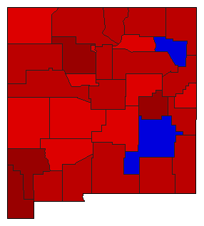 1970 New Mexico County Map of General Election Results for Attorney General