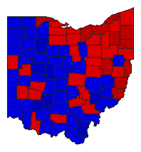 1970 Ohio County Map of General Election Results for Attorney General