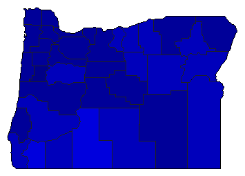 1970 Oregon County Map of Republican Primary Election Results for Governor