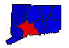1970 Connecticut County Map of General Election Results for Governor