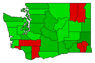 1972 Washington County Map of General Election Results for Referendum