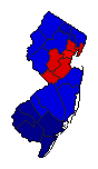 1973 New Jersey County Map of Republican Primary Election Results for Governor