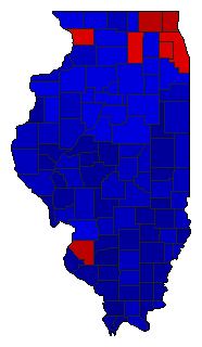 1974 Illinois County Map of Republican Primary Election Results for State Treasurer