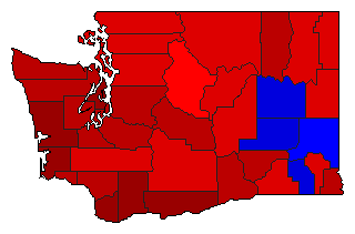 1974 Washington County Map of General Election Results for Senator