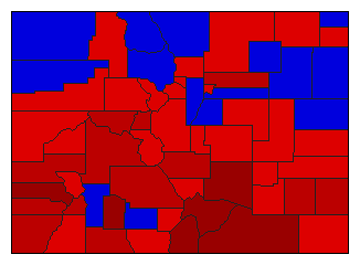1974 Colorado County Map of General Election Results for Attorney General