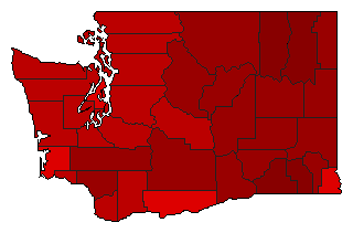 1975 Washington County Map of General Election Results for Initiative