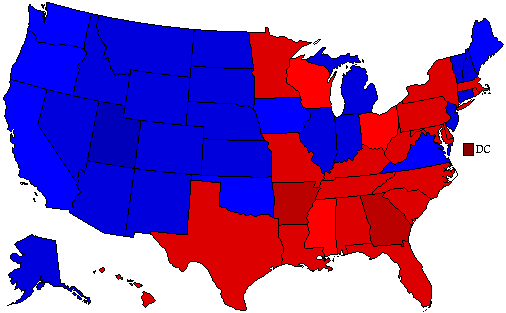 1976  County Map of General Election Results for President