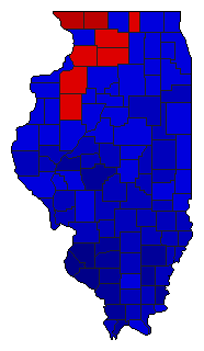 1976 Illinois County Map of Republican Primary Election Results for Lt. Governor