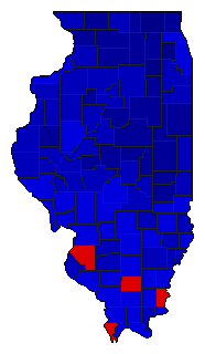 1976 Illinois County Map of General Election Results for Attorney General