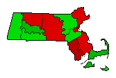 1976 Massachusetts County Map of General Election Results for Initiative