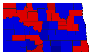 1976 North Dakota County Map of General Election Results for Attorney General