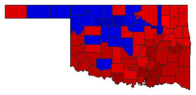 1976 Oklahoma County Map of General Election Results for President