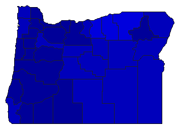 1976 Oregon County Map of Republican Primary Election Results for State Treasurer