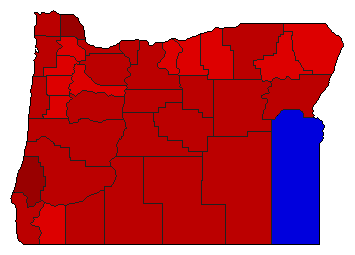 1976 Oregon County Map of General Election Results for Attorney General