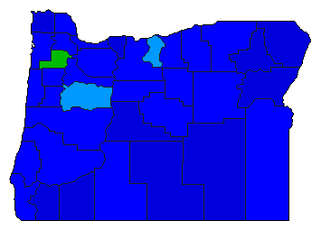 1976 Oregon County Map of Republican Primary Election Results for Attorney General