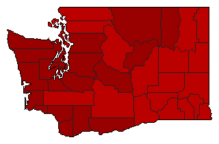 1976 Washington County Map of General Election Results for State Treasurer