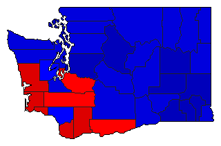 1976 Washington County Map of General Election Results for Attorney General