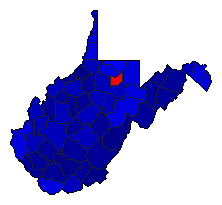 1976 West Virginia County Map of Republican Primary Election Results for Governor