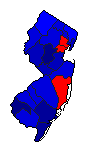 1977 New Jersey County Map of Republican Primary Election Results for Governor