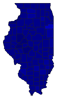 1978 Illinois County Map of Republican Primary Election Results for Senator