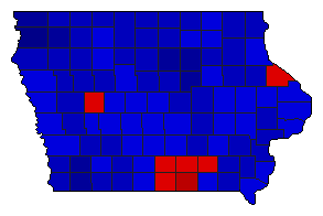1978 Iowa County Map of General Election Results for State Auditor