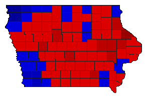 1978 Iowa County Map of General Election Results for Attorney General