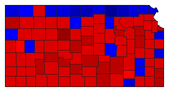1978 Kansas County Map of General Election Results for State Treasurer