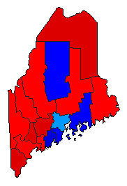 1978 Maine County Map of General Election Results for Governor