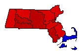 1978 Massachusetts County Map of General Election Results for State Treasurer