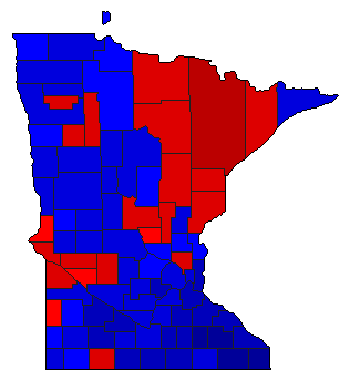 1978 Minnesota County Map of General Election Results for Governor