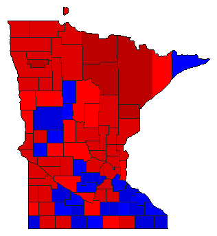 1978 Minnesota County Map of General Election Results for State Treasurer
