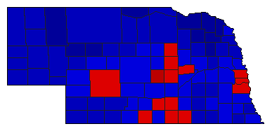 1978 Nebraska County Map of General Election Results for Governor