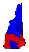 1978 New Hampshire County Map of General Election Results for Governor