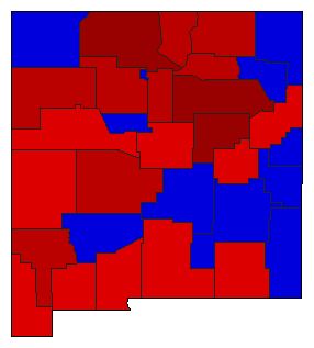1978 New Mexico County Map of General Election Results for State Auditor
