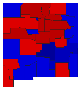 1978 New Mexico County Map of General Election Results for Governor