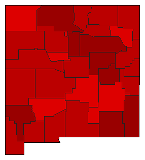 1978 New Mexico County Map of General Election Results for Secretary of State