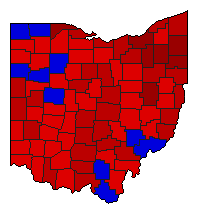 1978 Ohio County Map of General Election Results for State Treasurer