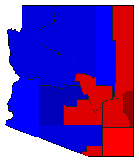 1978 Arizona County Map of General Election Results for State Treasurer